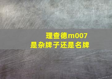 理查德m007是杂牌子还是名牌