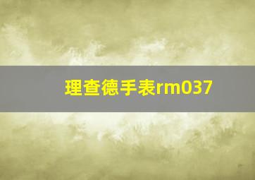 理查德手表rm037