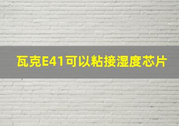 瓦克E41可以粘接湿度芯片