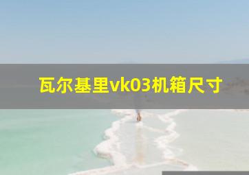 瓦尔基里vk03机箱尺寸