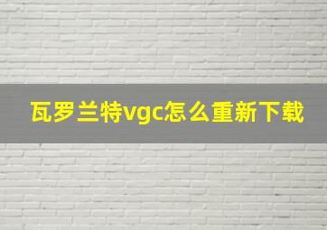 瓦罗兰特vgc怎么重新下载