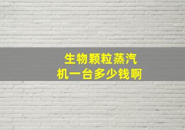 生物颗粒蒸汽机一台多少钱啊