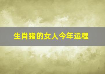 生肖猪的女人今年运程