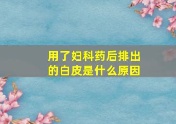 用了妇科药后排出的白皮是什么原因