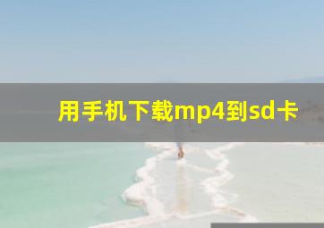 用手机下载mp4到sd卡