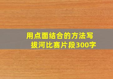 用点面结合的方法写拔河比赛片段300字