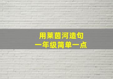 用莱茵河造句一年级简单一点