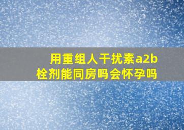 用重组人干扰素a2b栓剂能同房吗会怀孕吗