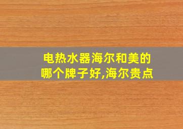 电热水器海尔和美的哪个牌子好,海尔贵点