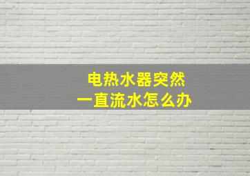 电热水器突然一直流水怎么办