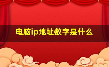 电脑ip地址数字是什么