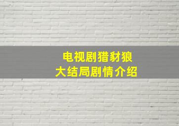 电视剧猎豺狼大结局剧情介绍