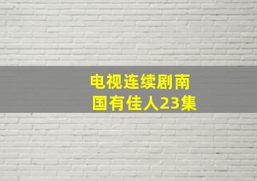 电视连续剧南国有佳人23集