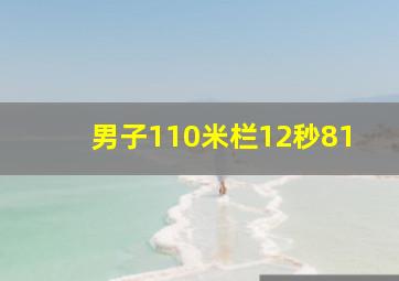 男子110米栏12秒81