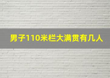 男子110米栏大满贯有几人