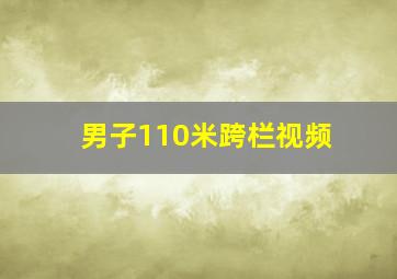 男子110米跨栏视频