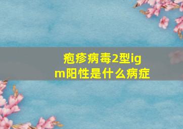 疱疹病毒2型igm阳性是什么病症