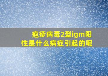 疱疹病毒2型igm阳性是什么病症引起的呢