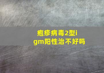 疱疹病毒2型igm阳性治不好吗