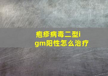 疱疹病毒二型igm阳性怎么治疗