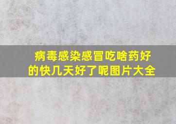 病毒感染感冒吃啥药好的快几天好了呢图片大全