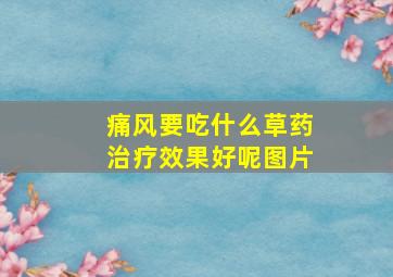 痛风要吃什么草药治疗效果好呢图片