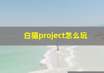 白猫project怎么玩