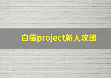 白猫project新人攻略