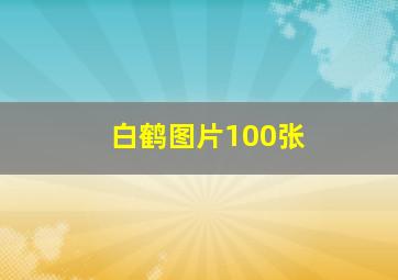 白鹤图片100张