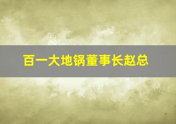 百一大地锅董事长赵总