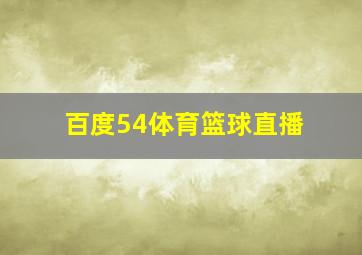 百度54体育篮球直播