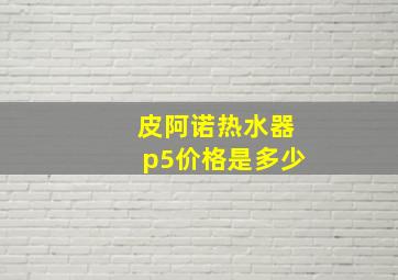 皮阿诺热水器p5价格是多少