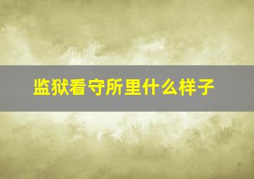 监狱看守所里什么样子