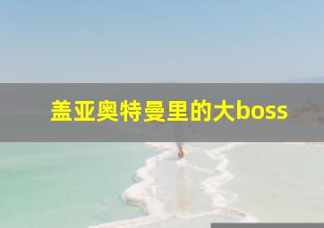 盖亚奥特曼里的大boss