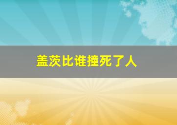 盖茨比谁撞死了人