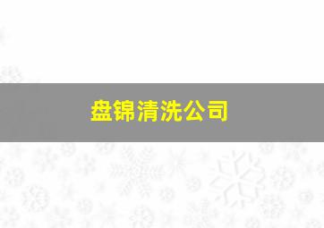 盘锦清洗公司