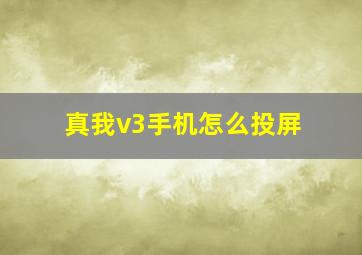 真我v3手机怎么投屏