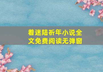 着迷陆祈年小说全文免费阅读无弹窗