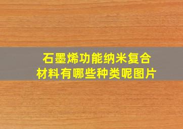 石墨烯功能纳米复合材料有哪些种类呢图片