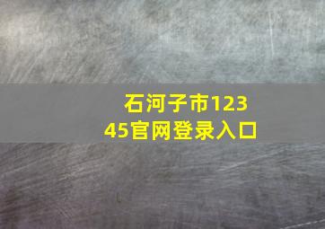 石河子市12345官网登录入口