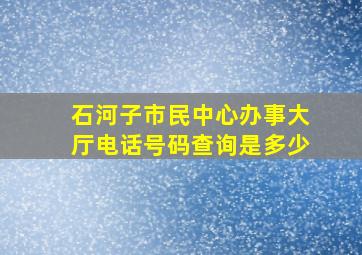 石河子市民中心办事大厅电话号码查询是多少