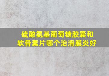 硫酸氨基葡萄糖胶囊和软骨素片哪个治滑膜炎好