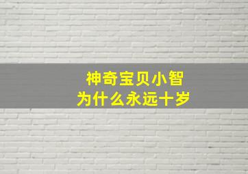 神奇宝贝小智为什么永远十岁