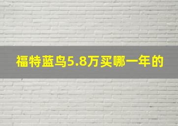 福特蓝鸟5.8万买哪一年的