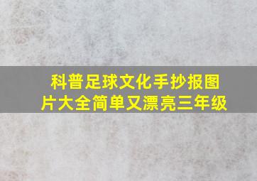 科普足球文化手抄报图片大全简单又漂亮三年级