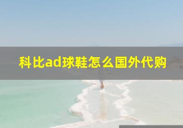 科比ad球鞋怎么国外代购