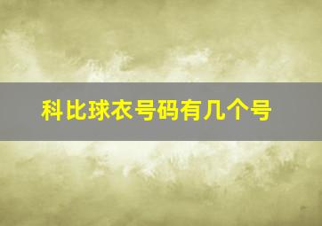 科比球衣号码有几个号