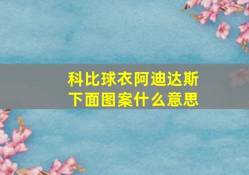 科比球衣阿迪达斯下面图案什么意思