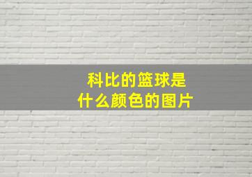 科比的篮球是什么颜色的图片