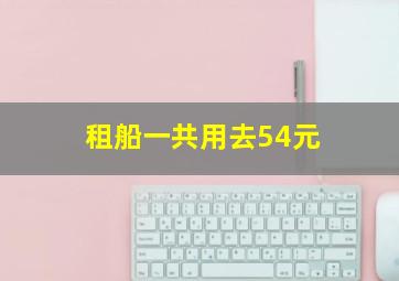 租船一共用去54元